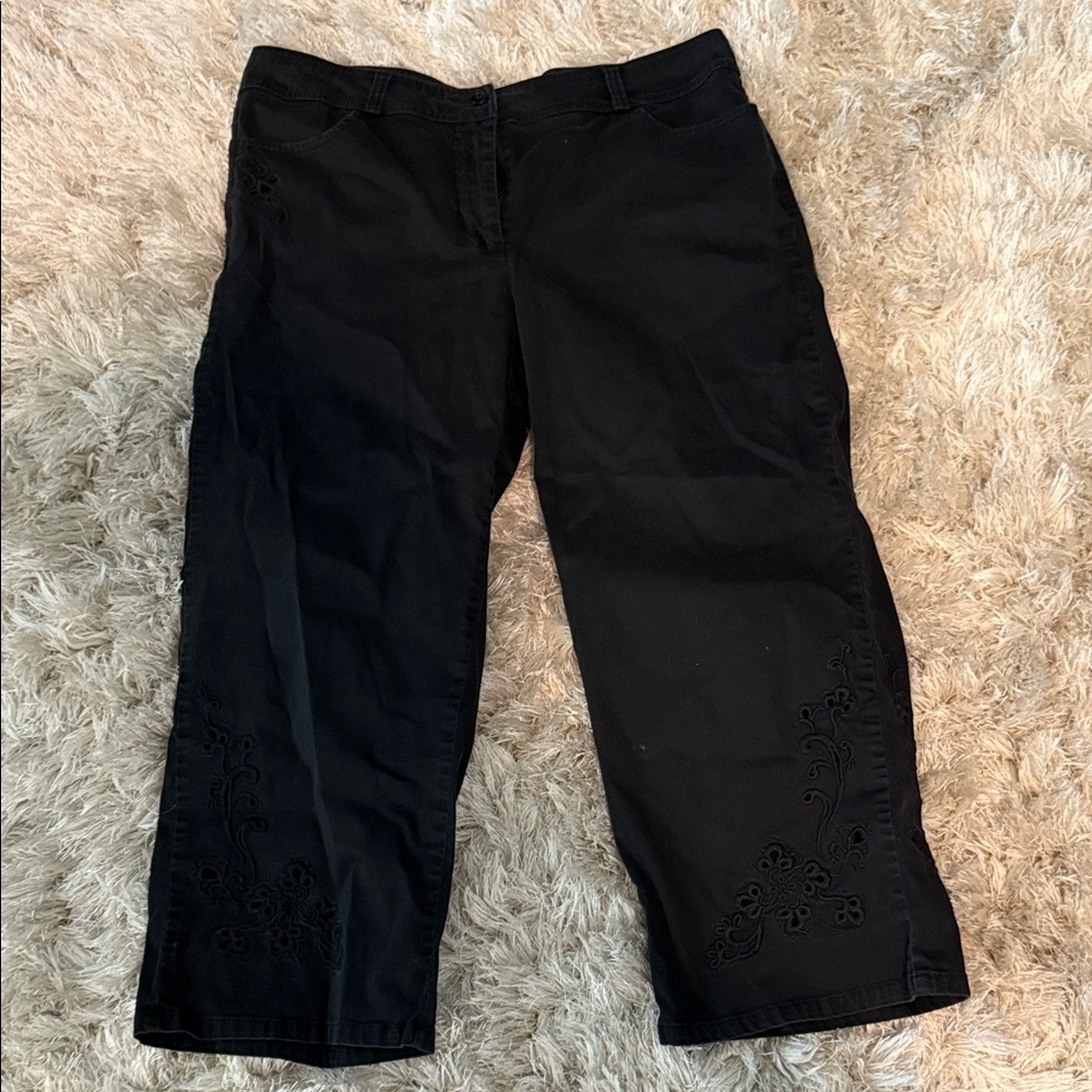 Coldwater Creek Black Cropped Jeans